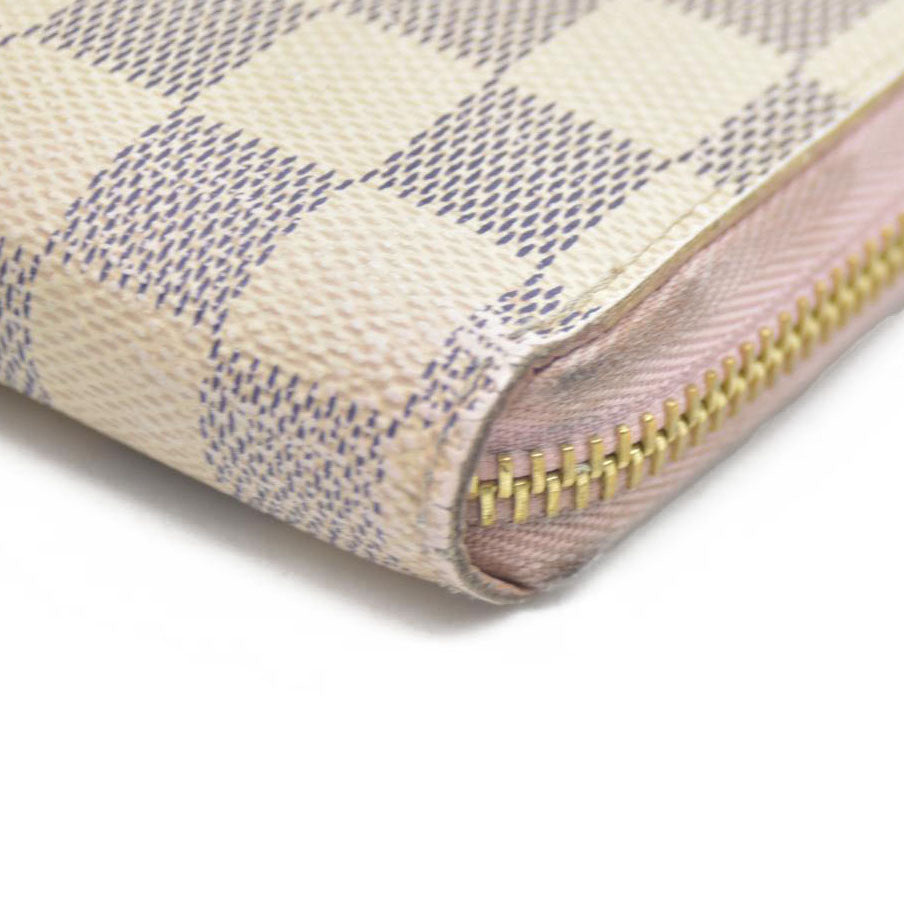 Louis Vuitton Damier Azur Zippy Wallet Rose Ballerine GI0173