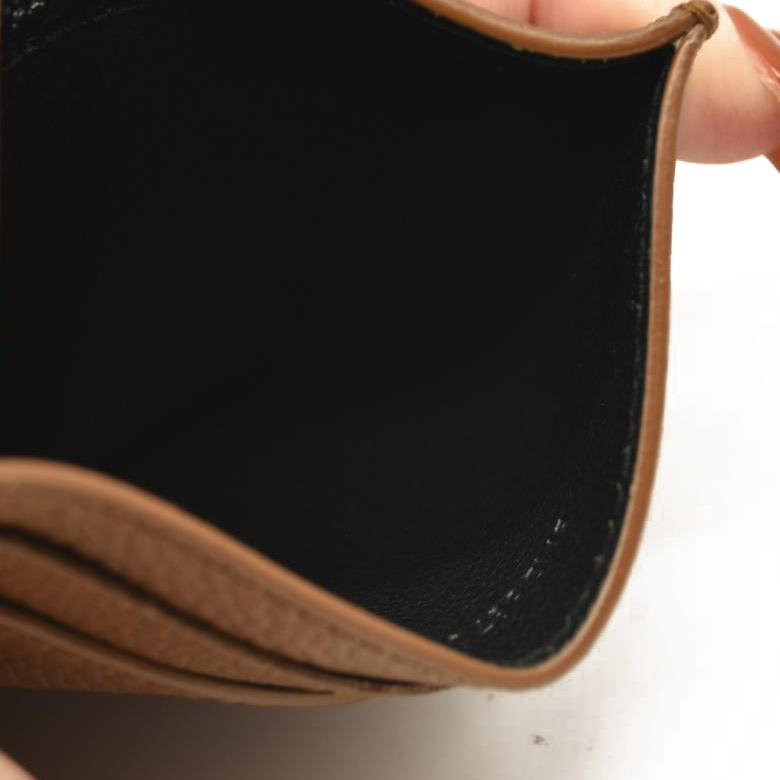 Saint Laurent Logo Cassandre card holder Brown