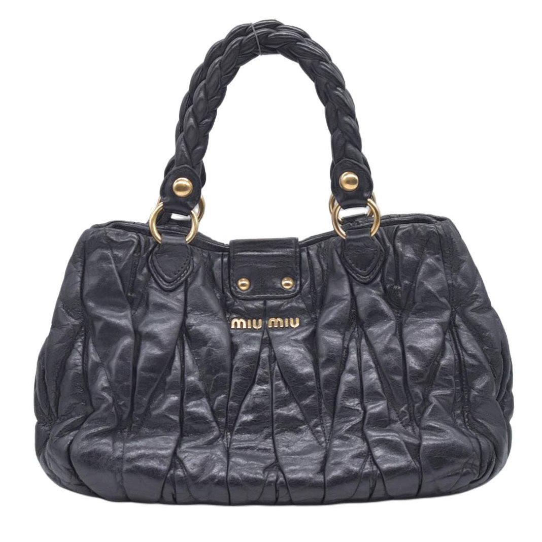 Miu Miu Leather Matelasse Bauletto Aperto Coffer CONSIGNMENT