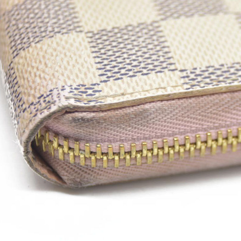 Louis Vuitton Damier Azur Zippy Wallet Rose Ballerine GI0173