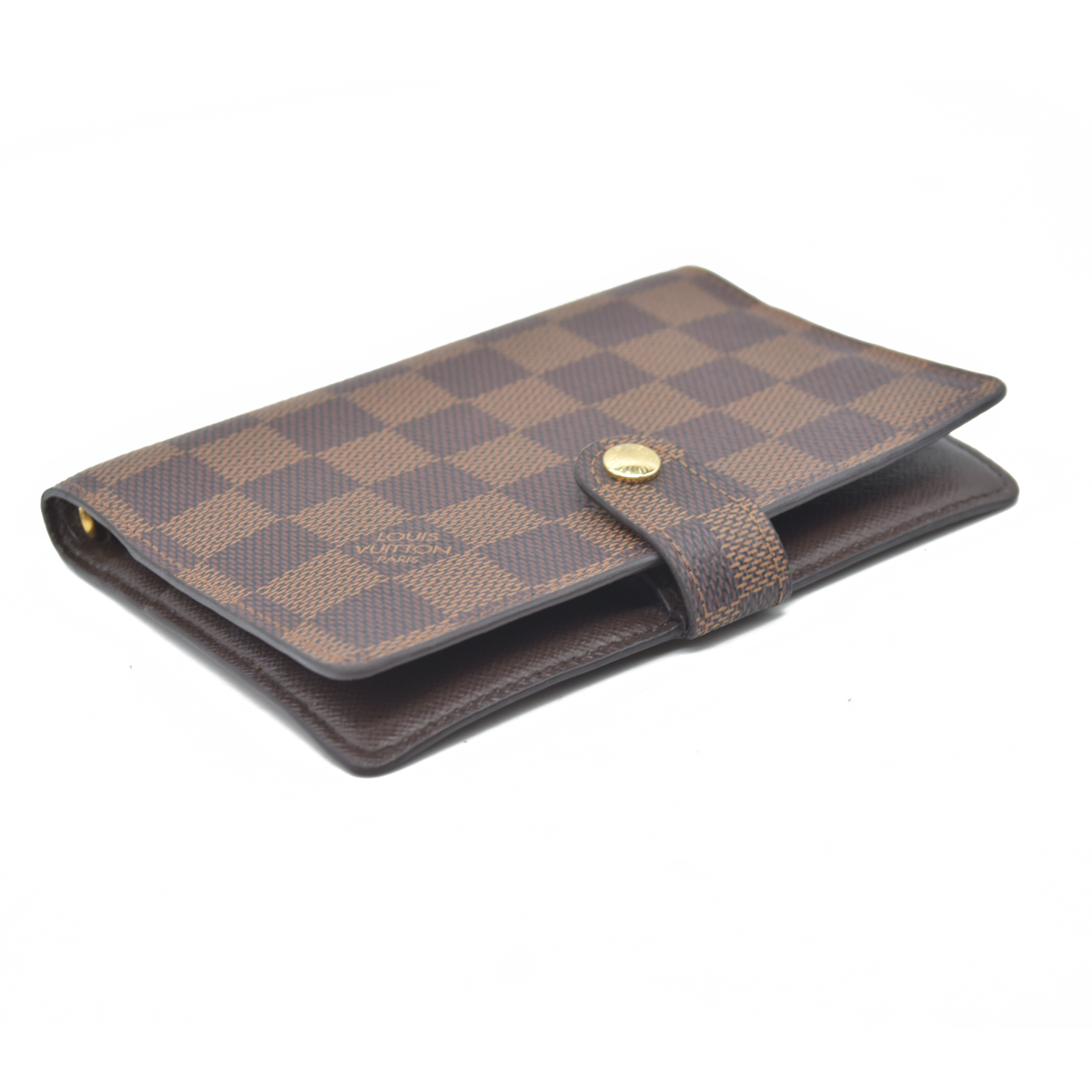 $505 LOUIS VUITTON Damier Ebene Agenda PM Day Planner Notebook Cover RFID