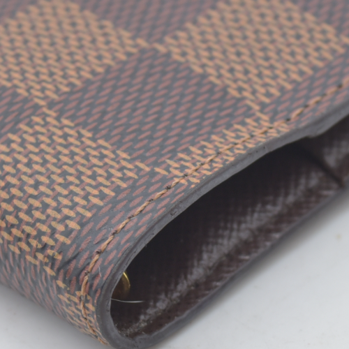 $505 LOUIS VUITTON Damier Ebene Agenda PM Day Planner Notebook Cover RFID
