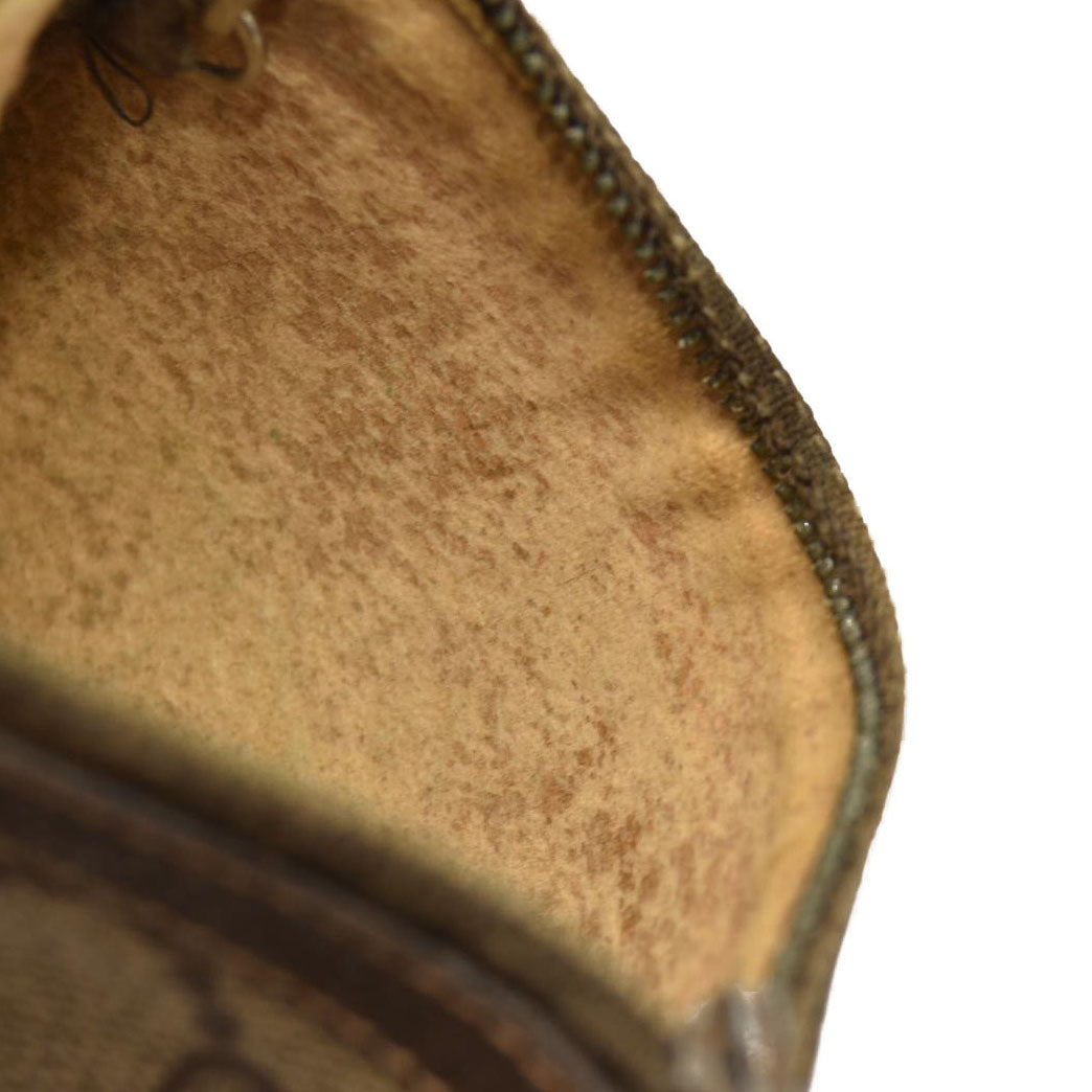 GUCCI GG Logo PVC Leather Coin Purse Wallet Beige