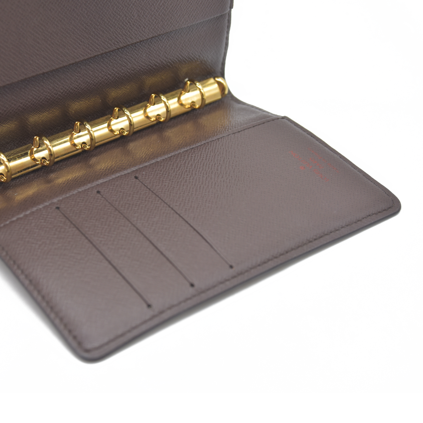 $505 LOUIS VUITTON Damier Ebene Agenda PM Day Planner Notebook Cover RFID