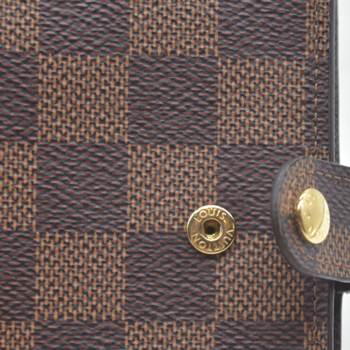 $505 LOUIS VUITTON Damier Ebene Agenda PM Day Planner Notebook Cover RFID
