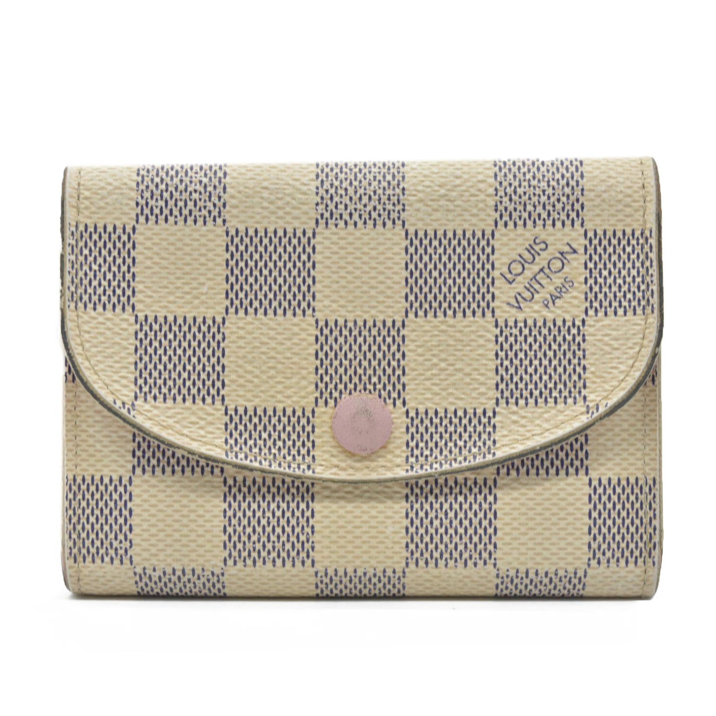 $420 LOUIS VUITTON Damier Azur Rosalie Coin Purse Wallet