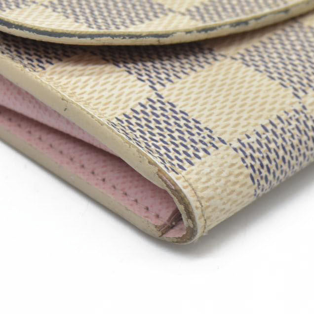 $420 LOUIS VUITTON Damier Azur Rosalie Coin Purse Wallet