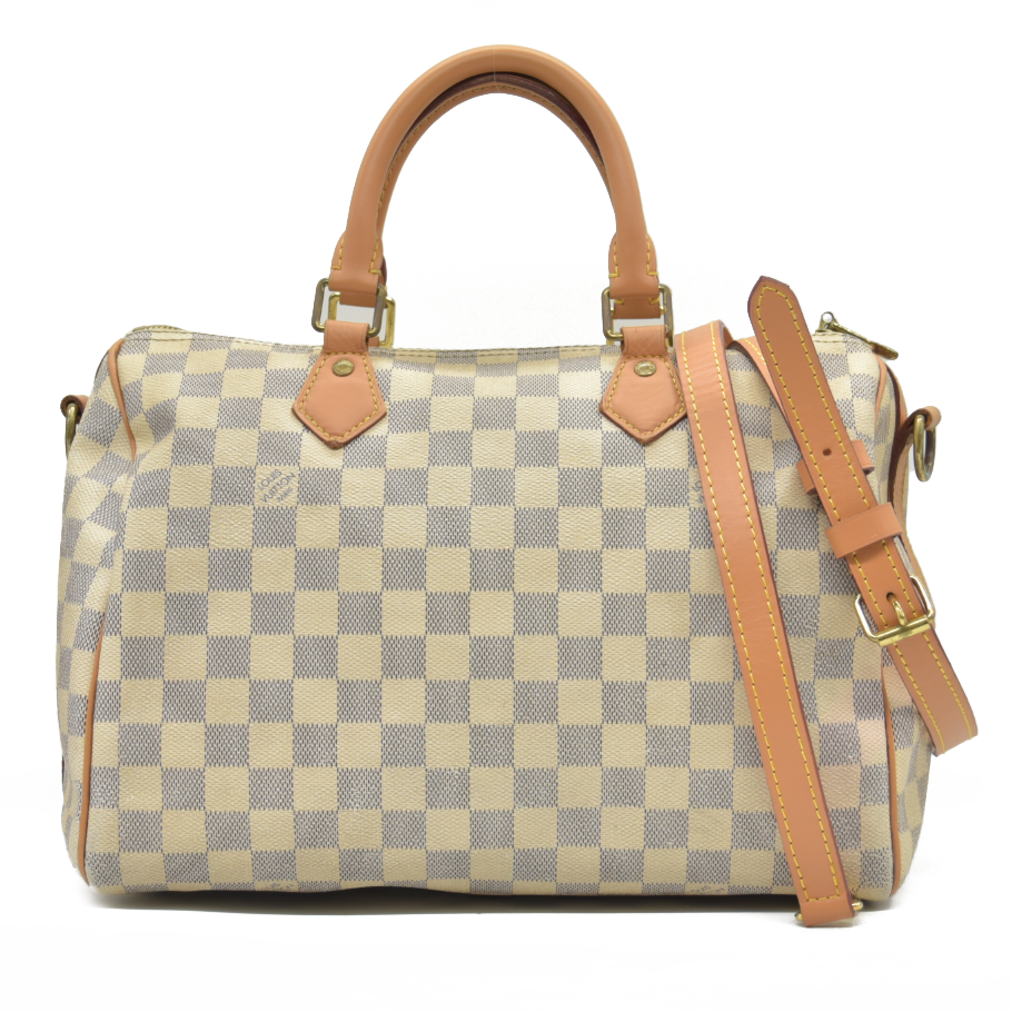 $2040 2017 Louis Vuitton Damier Azur Speedy Bandouliere 30 DU1197 10020138