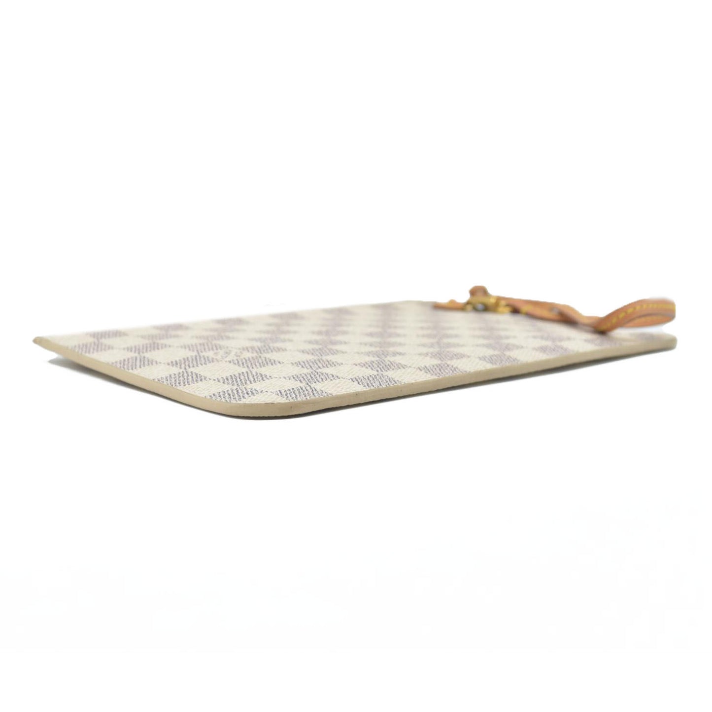 $2170 Louis Vuitton Damier Azur Neverfull MM GM Pochette Rose Ballerine MS3108