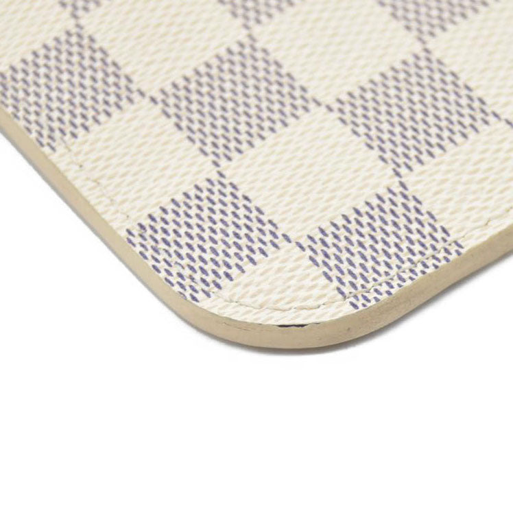$2170 Louis Vuitton Damier Azur Neverfull MM GM Pochette Rose Ballerine MS3108