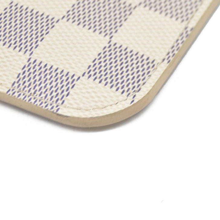 $2170 Louis Vuitton Damier Azur Neverfull MM GM Pochette Rose Ballerine MS3108