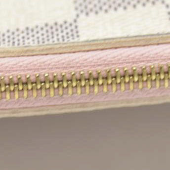 $2170 Louis Vuitton Damier Azur Neverfull MM GM Pochette Rose Ballerine MS3108
