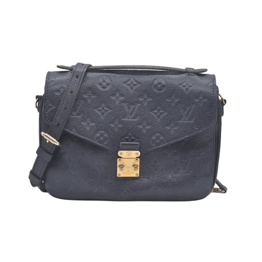$3100 Louis Vuitton Empreinte Pochette Metis Black RFID 10021105