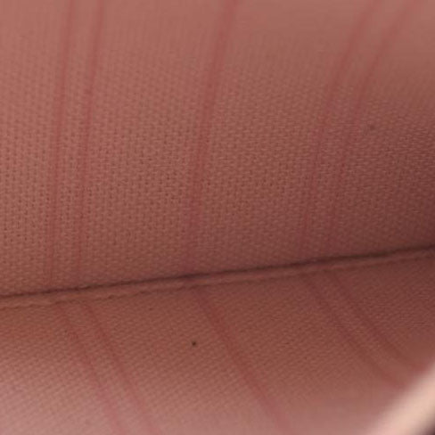 $2170 Louis Vuitton Damier Azur Neverfull MM GM Pochette Rose Ballerine MS3108