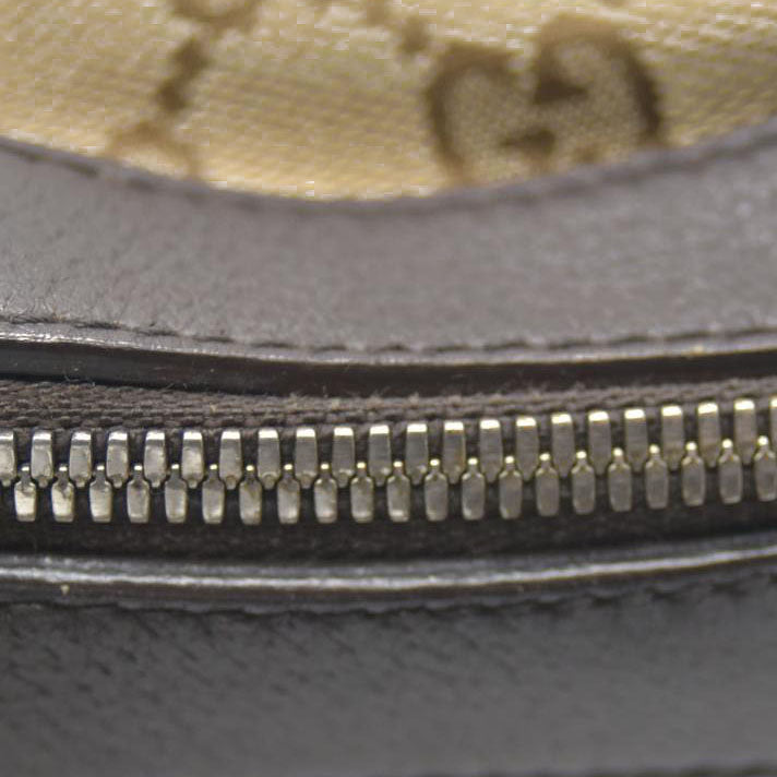 Gucci  GG Supreme Monogram Web Small Webby Bee Shoulder Bag Dark Brown