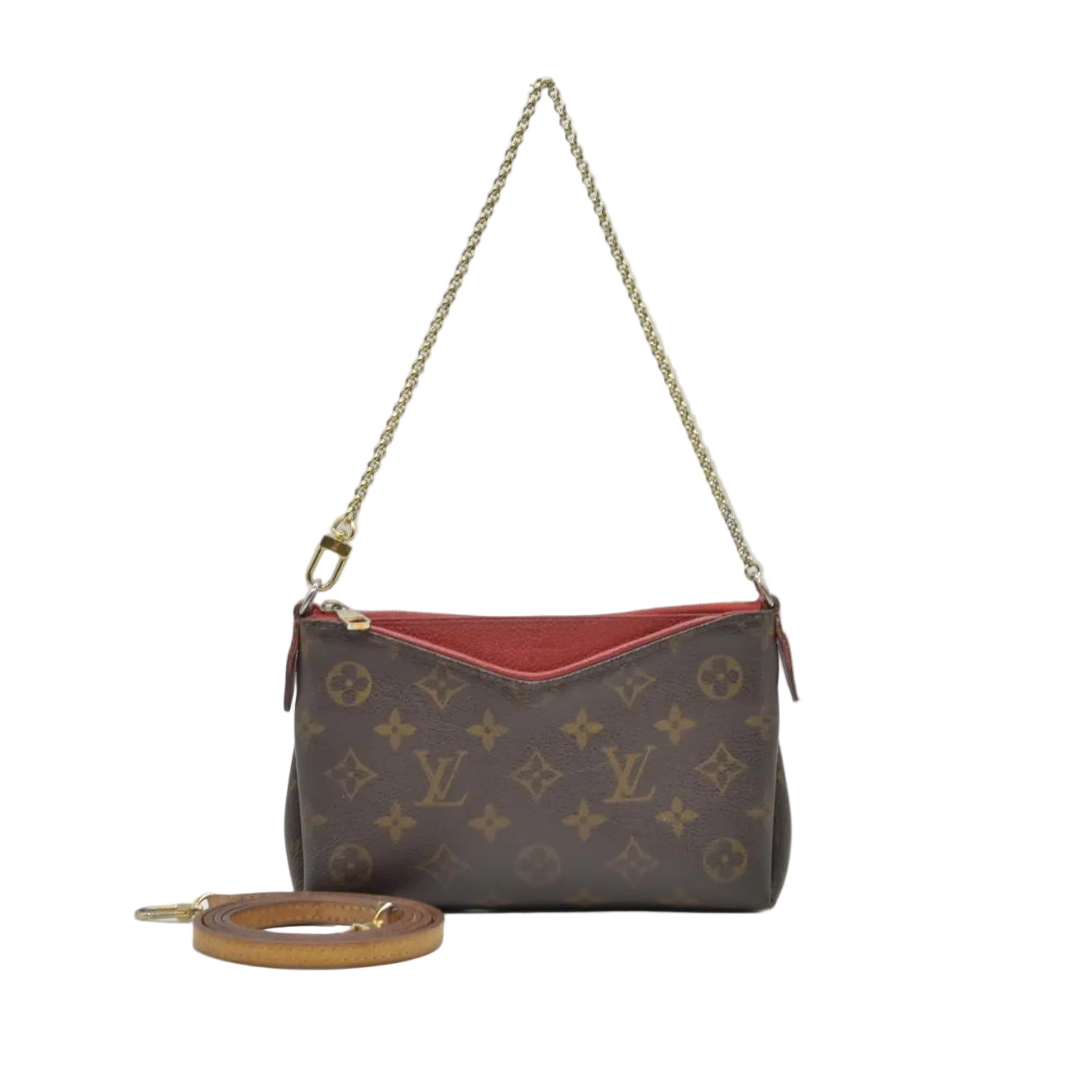 $1550 2016 Louis Vuitton Monogram Pallas Clutch Poppy GI0186
