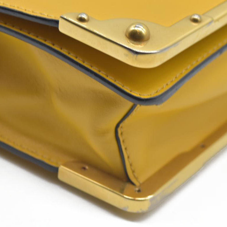 AUCTION $2710 Prada City Calf Saffiano Cahier Bag Soleil Black