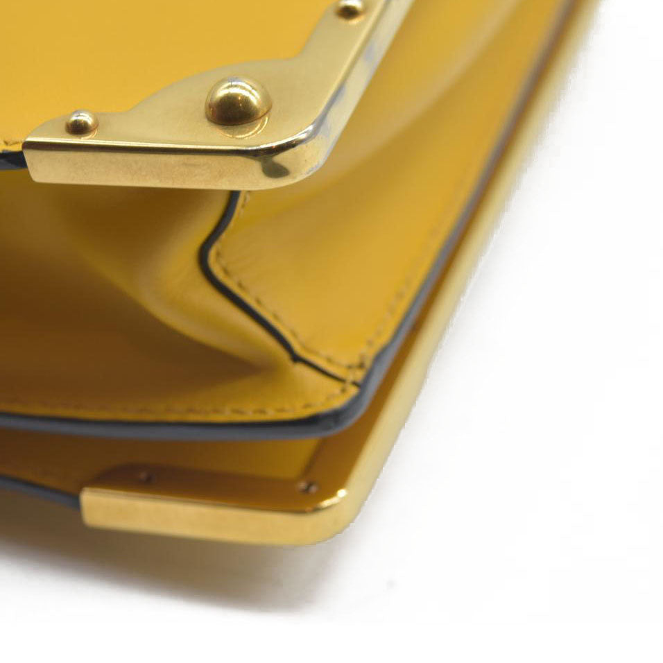 AUCTION $2710 Prada City Calf Saffiano Cahier Bag Soleil Black