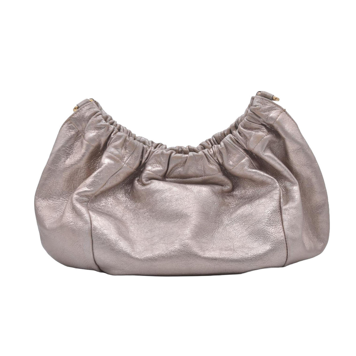 $950 Salvatore Ferragamo Vara Leather Hand Bag Gold 10021032
