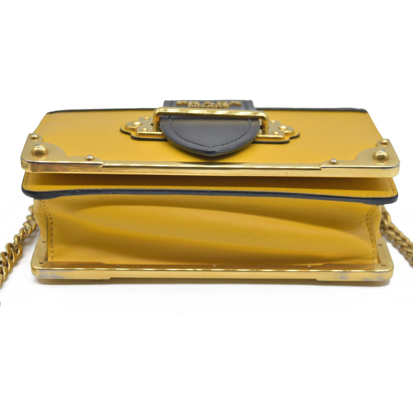 AUCTION $2710 Prada City Calf Saffiano Cahier Bag Soleil Black