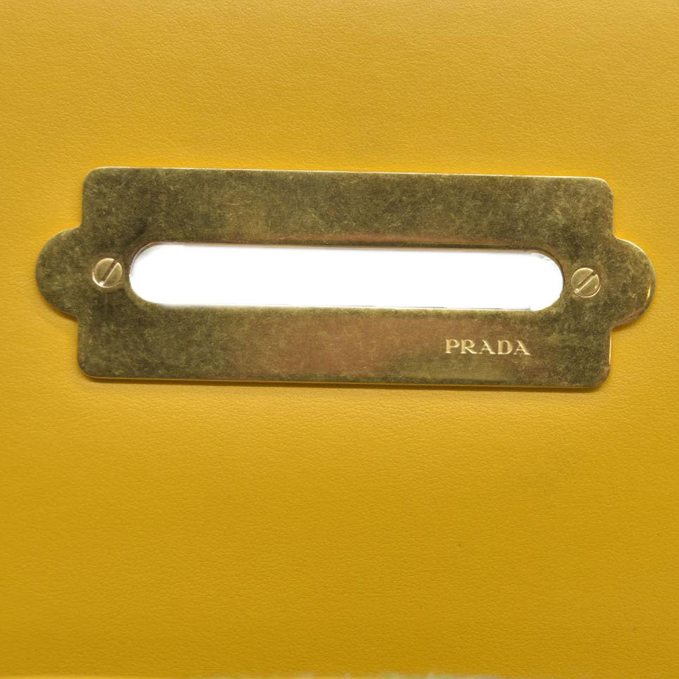 AUCTION $2710 Prada City Calf Saffiano Cahier Bag Soleil Black