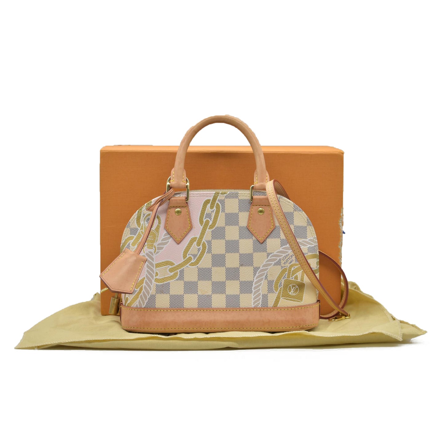 $1940 Louis Vuitton Damier Azur Nautical Alma BB
