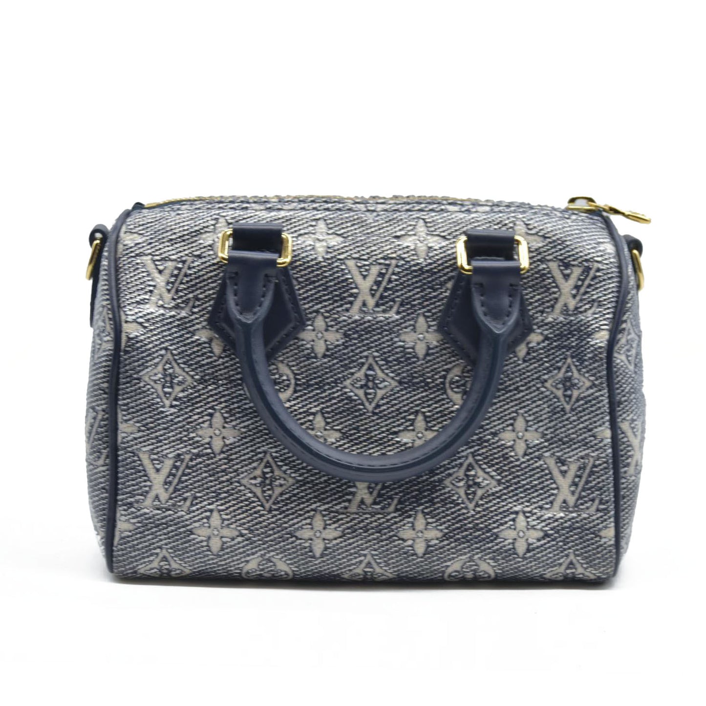 $2710 Louis Vuitton  Monoglam Speedy Bandouliere 20 Blue no strap