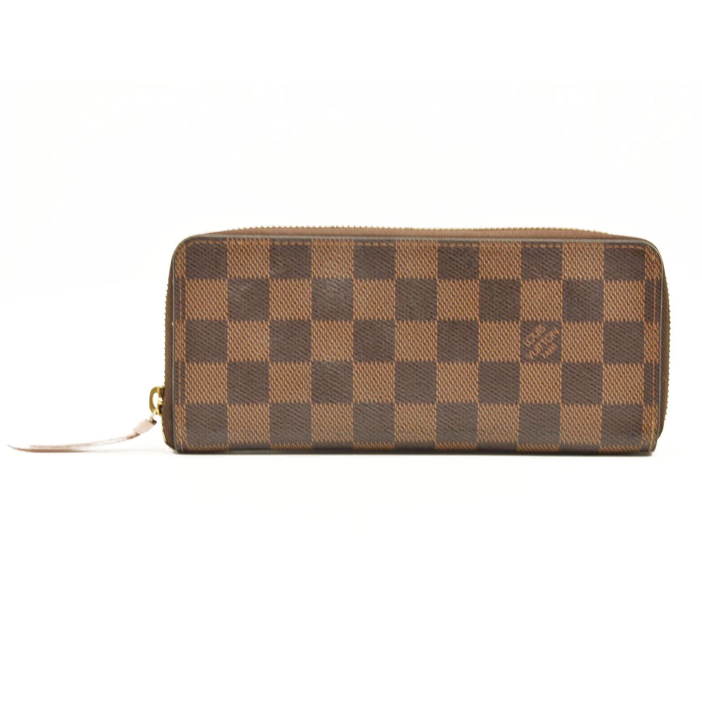 LOUIS VUITTON Damier Ebene Clemence Wallet Rose Ballerine