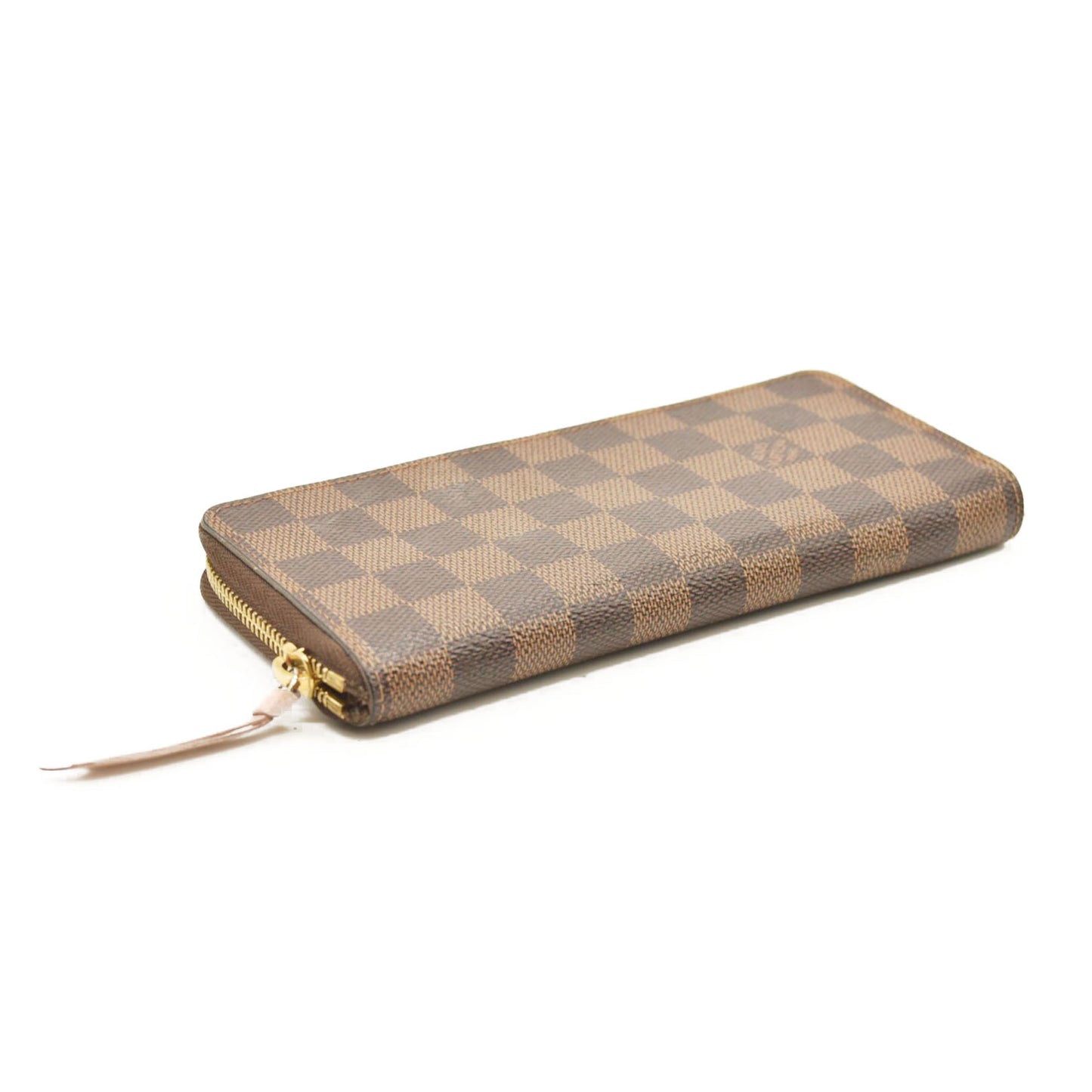 LOUIS VUITTON Damier Ebene Clemence Wallet Rose Ballerine