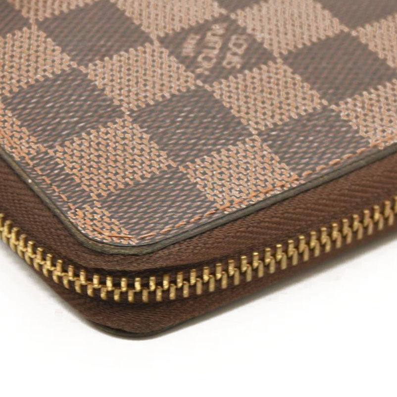LOUIS VUITTON Damier Ebene Clemence Wallet Rose Ballerine