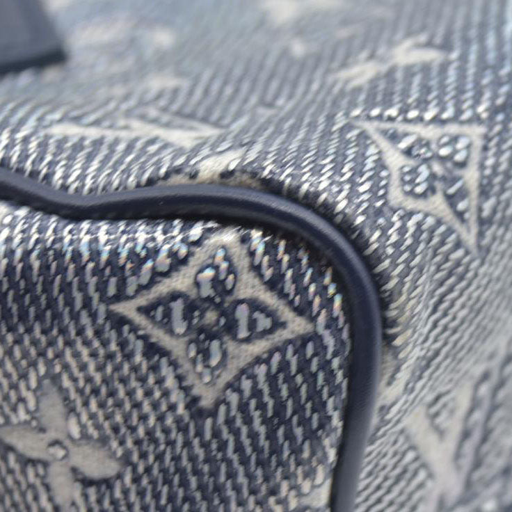 $2710 Louis Vuitton  Monoglam Speedy Bandouliere 20 Blue no strap