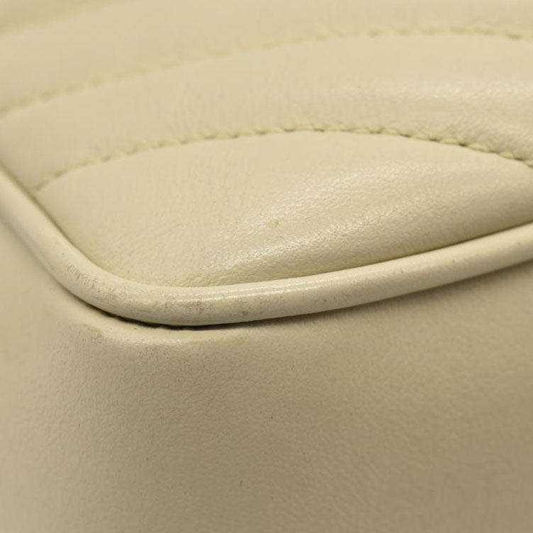 Saint Laurent  Calfskin Matelasse Monogram Lou Camera Bag Crema Soft