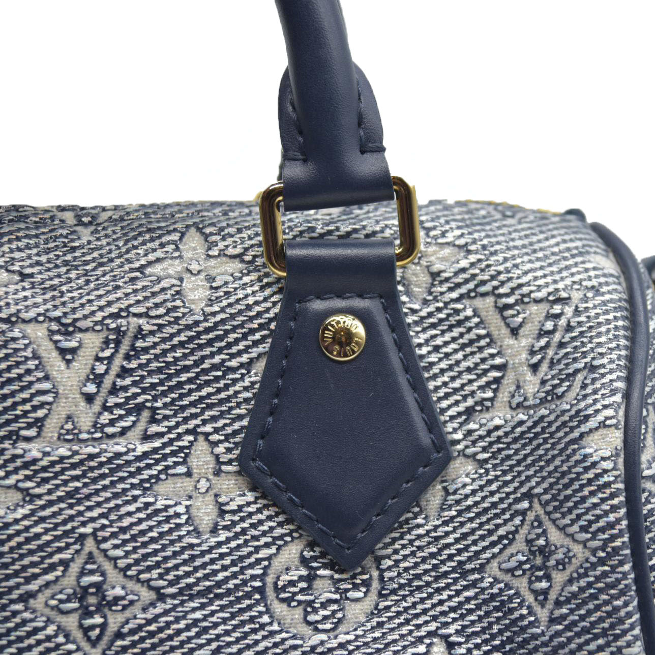 $2710 Louis Vuitton  Monoglam Speedy Bandouliere 20 Blue no strap