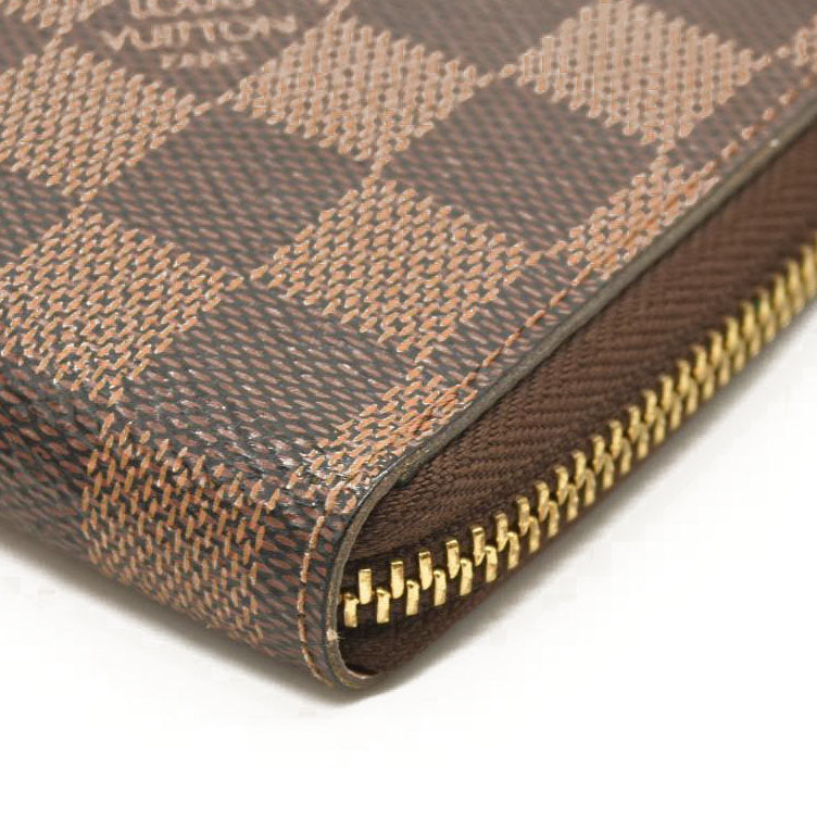 LOUIS VUITTON Damier Ebene Clemence Wallet Rose Ballerine