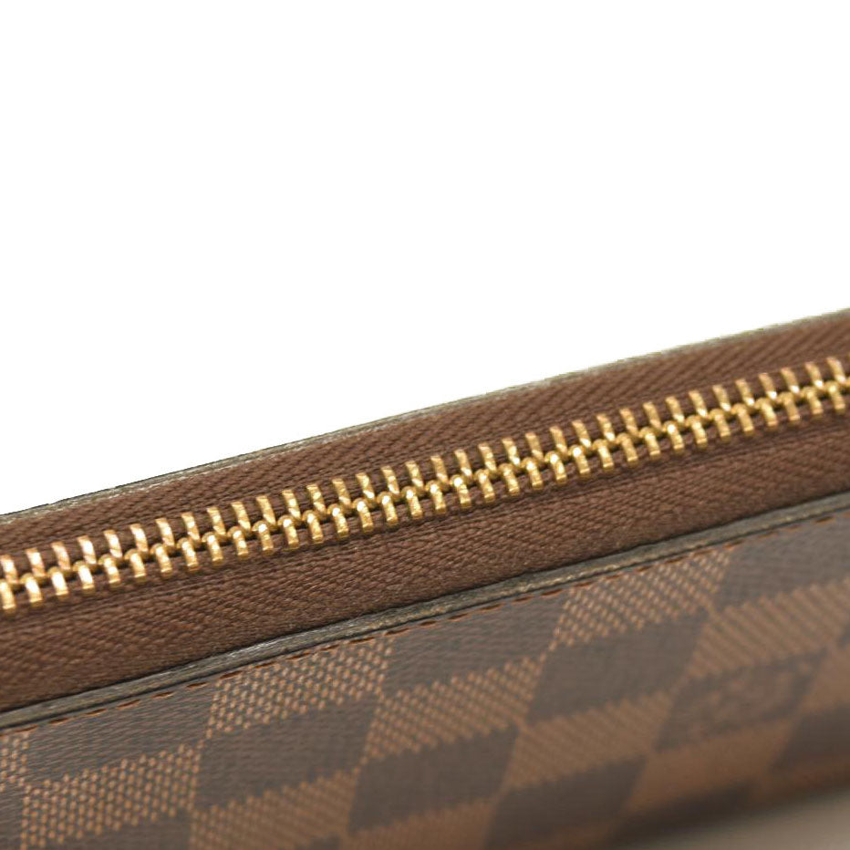 LOUIS VUITTON Damier Ebene Clemence Wallet Rose Ballerine