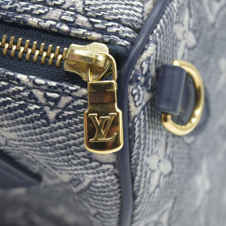 $2710 Louis Vuitton  Monoglam Speedy Bandouliere 20 Blue no strap