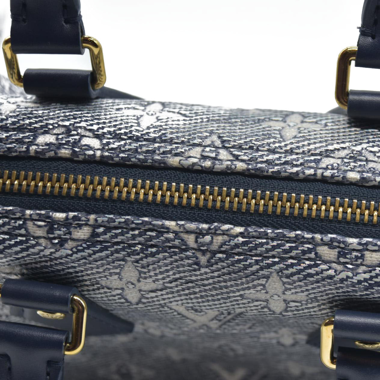 $2710 Louis Vuitton  Monoglam Speedy Bandouliere 20 Blue no strap