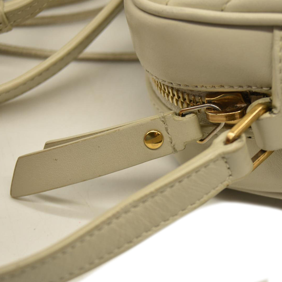 Saint Laurent  Calfskin Matelasse Monogram Lou Camera Bag Crema Soft