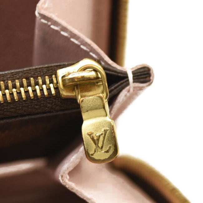 LOUIS VUITTON Damier Ebene Clemence Wallet Rose Ballerine