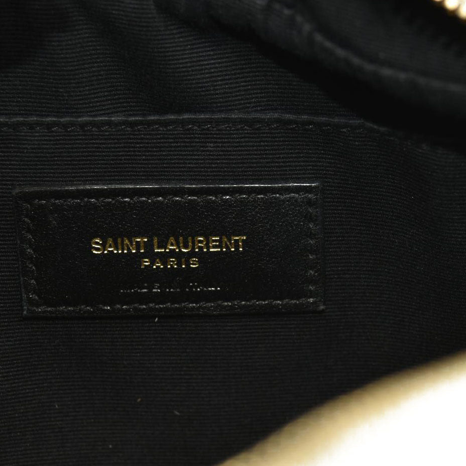 Saint Laurent  Calfskin Matelasse Monogram Lou Camera Bag Crema Soft