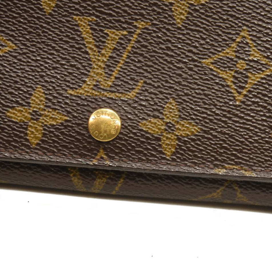 Louis Vuitton  Monogram Porte-Monnaie Billets Tresor Wallet SD1001