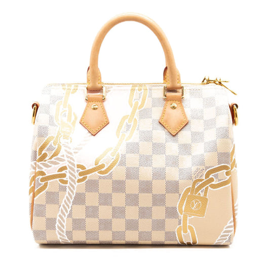 LOUIS VUITTON Damier Azur Nautical Speedy Bandouliere 25