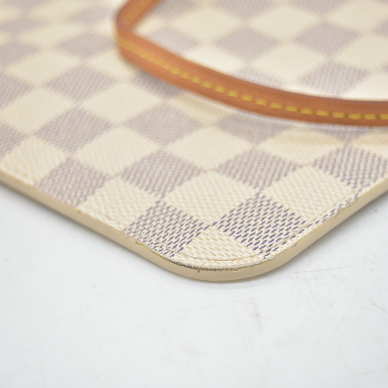 $600 2019 Louis Vuitton Damier Azur Neverfull MM GM Pochette Rose Ballerine MS0179