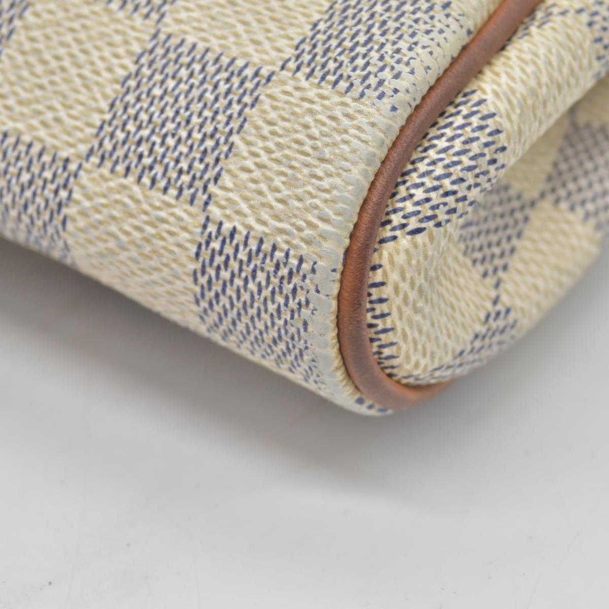$1460 2012 Louis Vuitton Damier Azur Eva Clutch SN2182