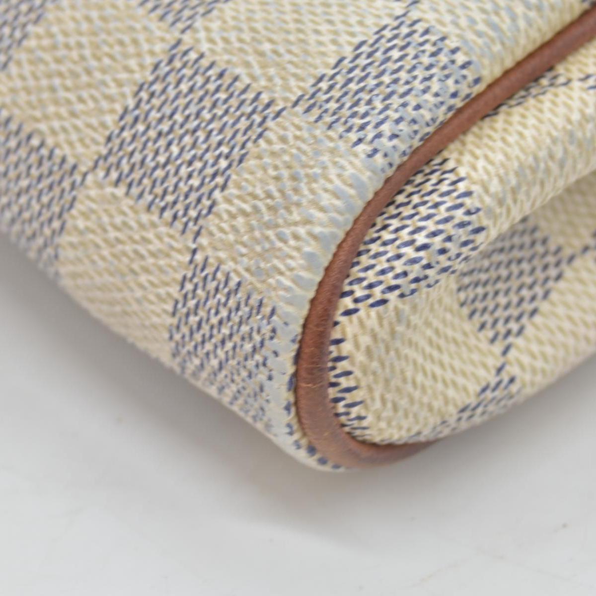 $1460 2012 Louis Vuitton Damier Azur Eva Clutch SN2182