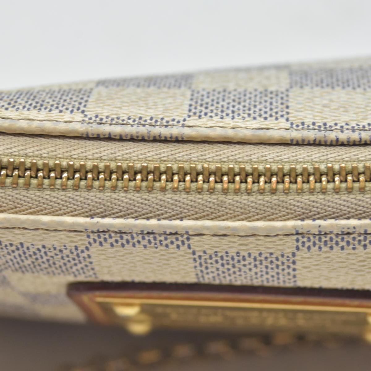 $1460 2012 Louis Vuitton Damier Azur Eva Clutch SN2182