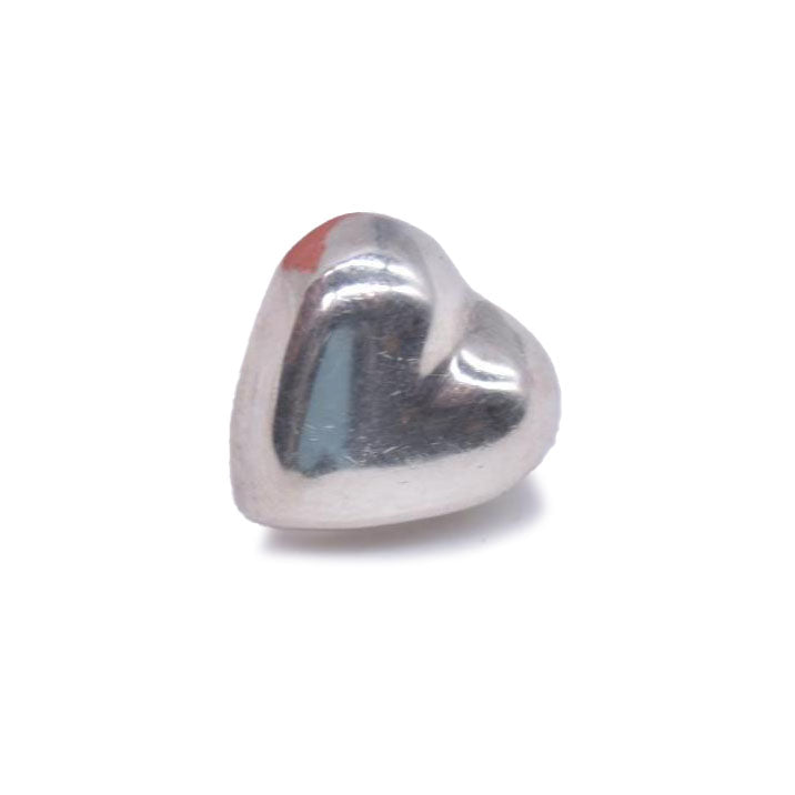 $625 Tiffany Full Heart Silver Earrings CONSIGNMENT 10021084