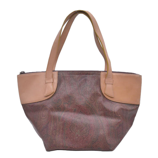$650 ETRO Paisley PVC Leather Tote Hand Bag MultiColor 10021029