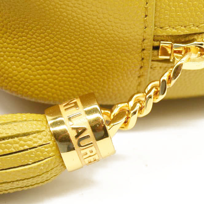 Saint Laurent  Grain De Poudre Matelasse Monogram Mini Lou Camera Bag Sunflower