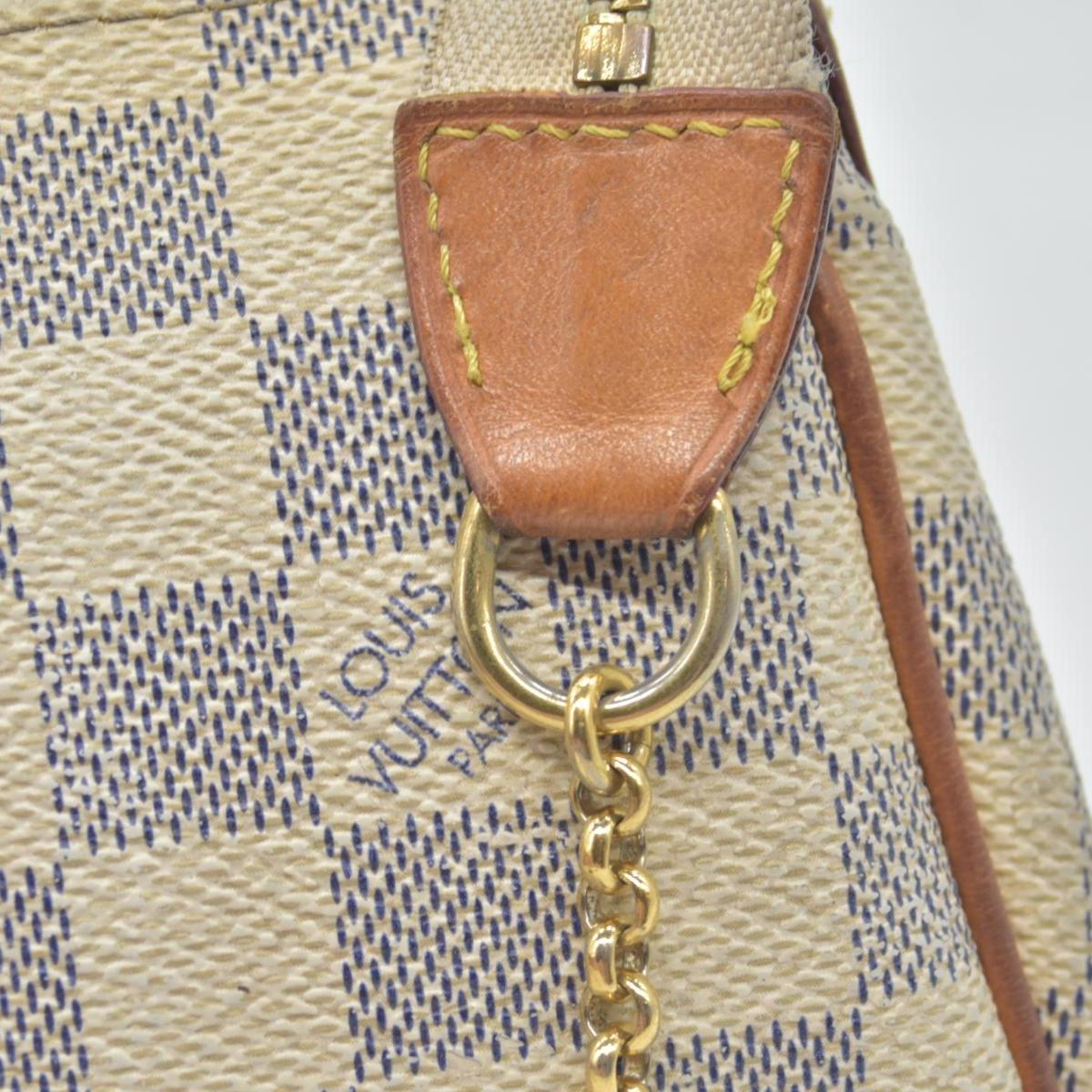 $1460 2012 Louis Vuitton Damier Azur Eva Clutch SN2182
